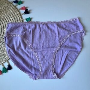 Victoria's Secret Stretch Cotton High-Leg Brief Panty Unicorn Purple XL NEW